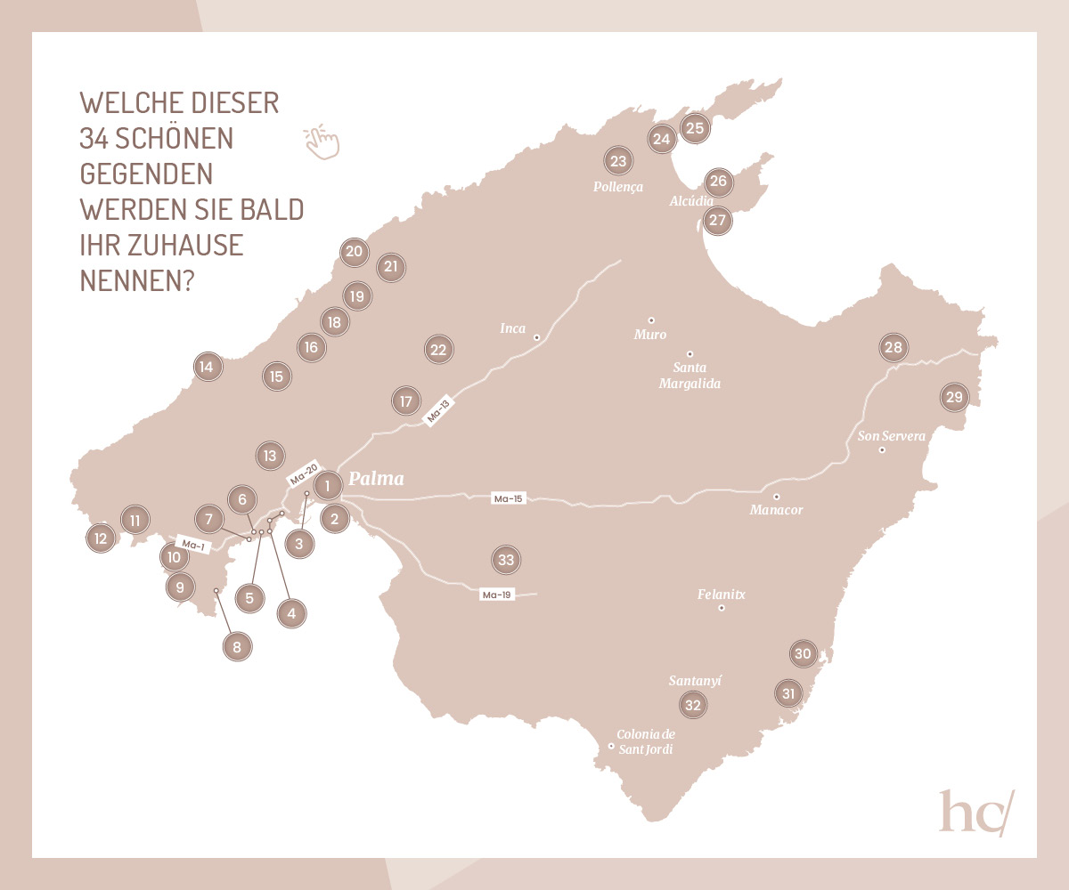 Which of these 34 places you will call home on Mallorca