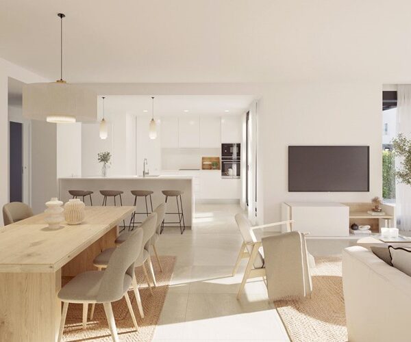 Contemporary duplex apartment for sale in palma with private terraces and a communal pool