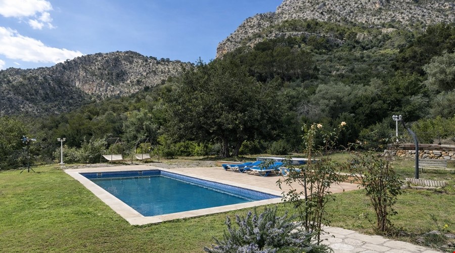 Elegant six-bedroom country house for sale in bunyola with guest casita, tower and pool