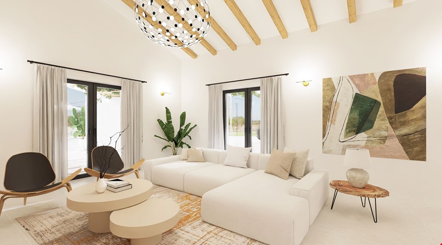 Luxus finca mit beheiztem pool und helipad zum verkauf in santa maria del camí Ultra-luxury four-bedroom country house for sale in marratxí with private pool