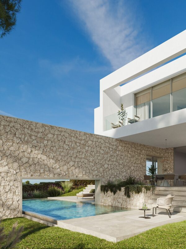 Contemporary four-bedroom villa with private pool in cala vinyes