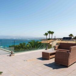 Elevated sea view townhouse with rooftop solarium & pool for sale in cala blava
