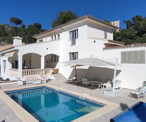 Private hillside villa with panoramic mountain and distant sea views for sale in calvià