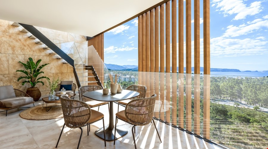 Modernes Penthouse mit privater Dachterrasse und Meerblick zum Verkauf in Paguera